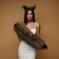 Brown Super Fluffy Fox Tail 27", Thick Faux Fur Cosplay Clip-On