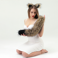 Wolf Tail Faux Fur for Cosplay 27"
