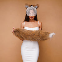 Fluffy fox tail butt plug