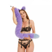 Tail Butt Plug lilac with grey tip 40"