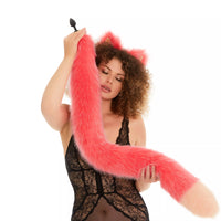 Tail Butt Plug pink with peach tip  40"