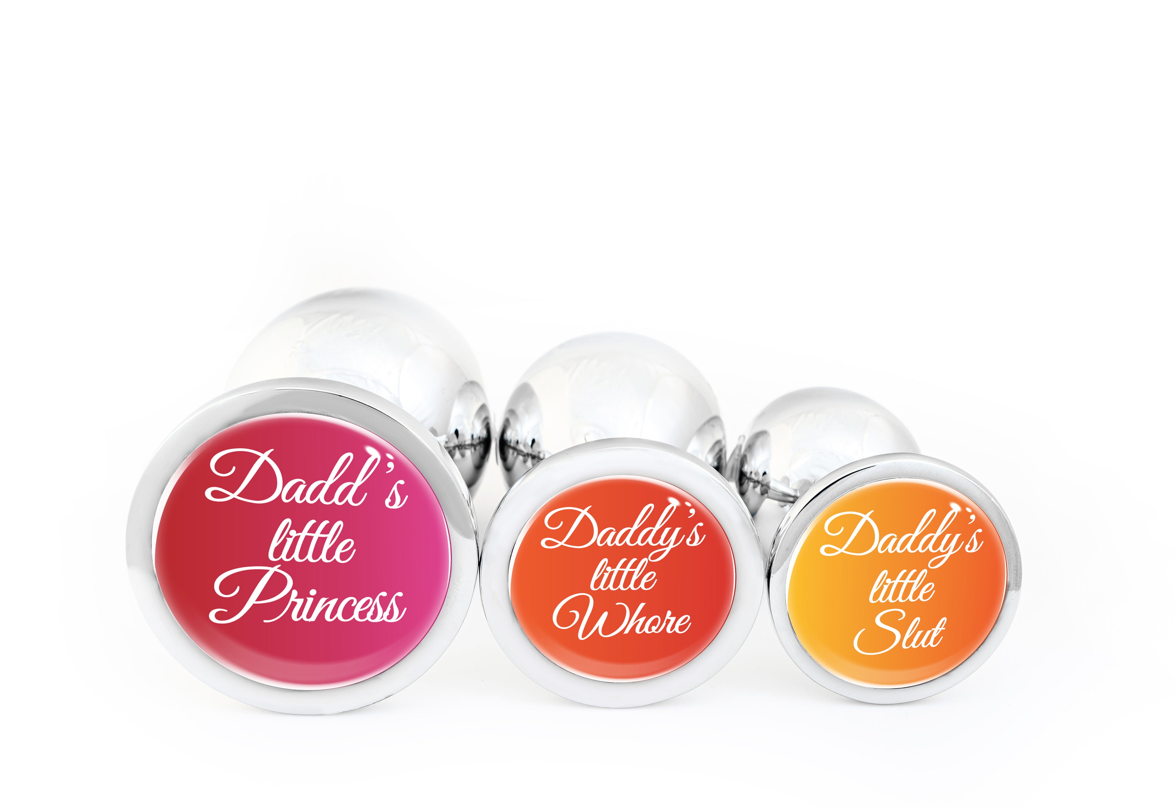 daddy anal plug Amazon.com: Plug Emporium Daddys Property Pink DDLG Metal Butt Plug Adult  Toy Choose Your Size or Set of 3 : Health & Household