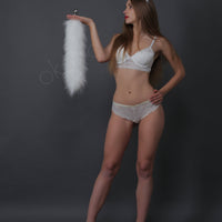 White cat set — tail
