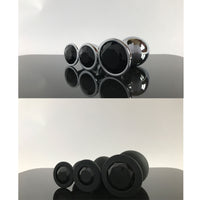 Silver fluffy tail plug with white tip 29" - OKOVA_NEW