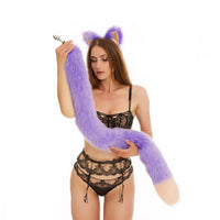 Tail Butt Plug lilac with peach tip 40"