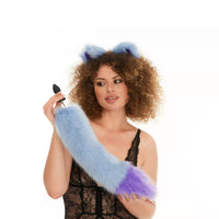 Tail butt plug blue with lilac tip 19"