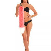 Tail Butt Plug pink with white tip 25"