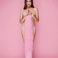 Tail butt plug pink 40" - OKOVA