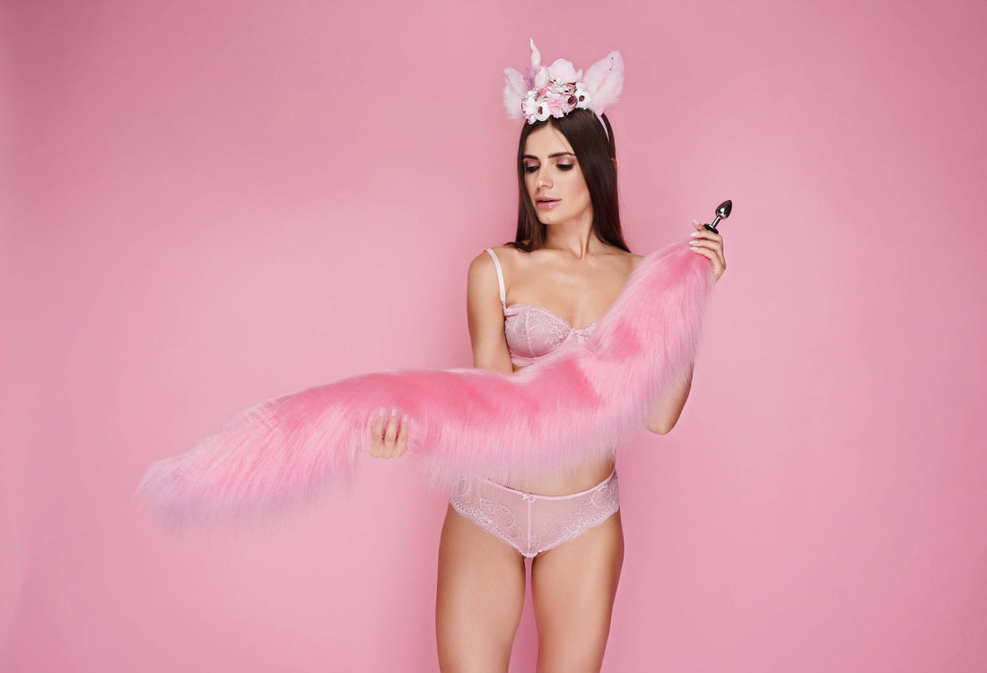 Tail butt plug pink 40" - OKOVA