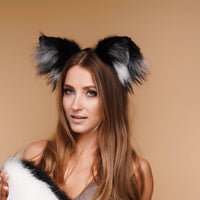 Fluffy fox ears silver - OKOVA