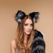 Fluffy fox ears silver - OKOVA