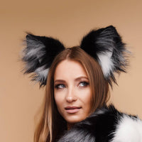 Fluffy fox ears silver - OKOVA