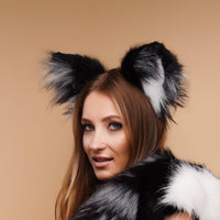 Fluffy fox ears silver - OKOVA