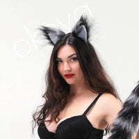 Fox ears silver with silver tip - OKOVA