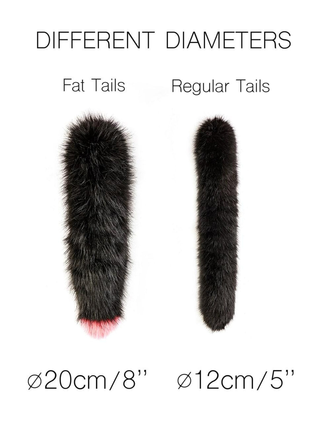 Brown Super Fluffy Fox Tail 27", Thick Faux Fur Cosplay Clip-On