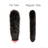 Brown Super Fluffy Fox Tail 27", Thick Faux Fur Cosplay Clip-On