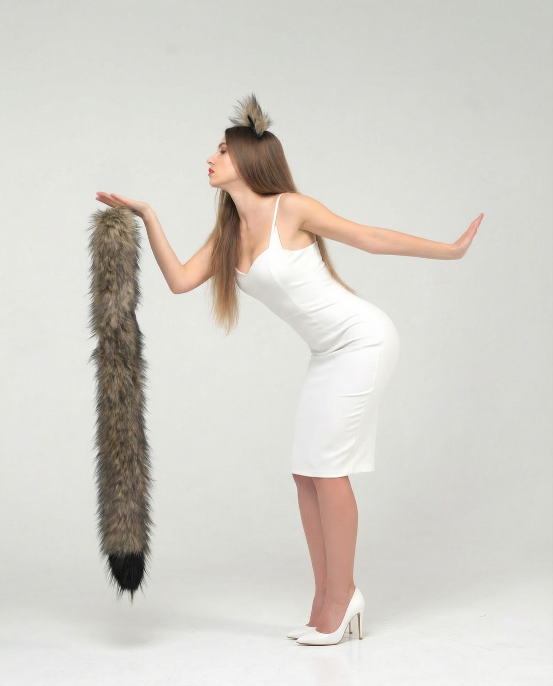 Wolf Tail Faux Fur for Cosplay 40"