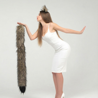 Wolf Tail Faux Fur for Cosplay 40"