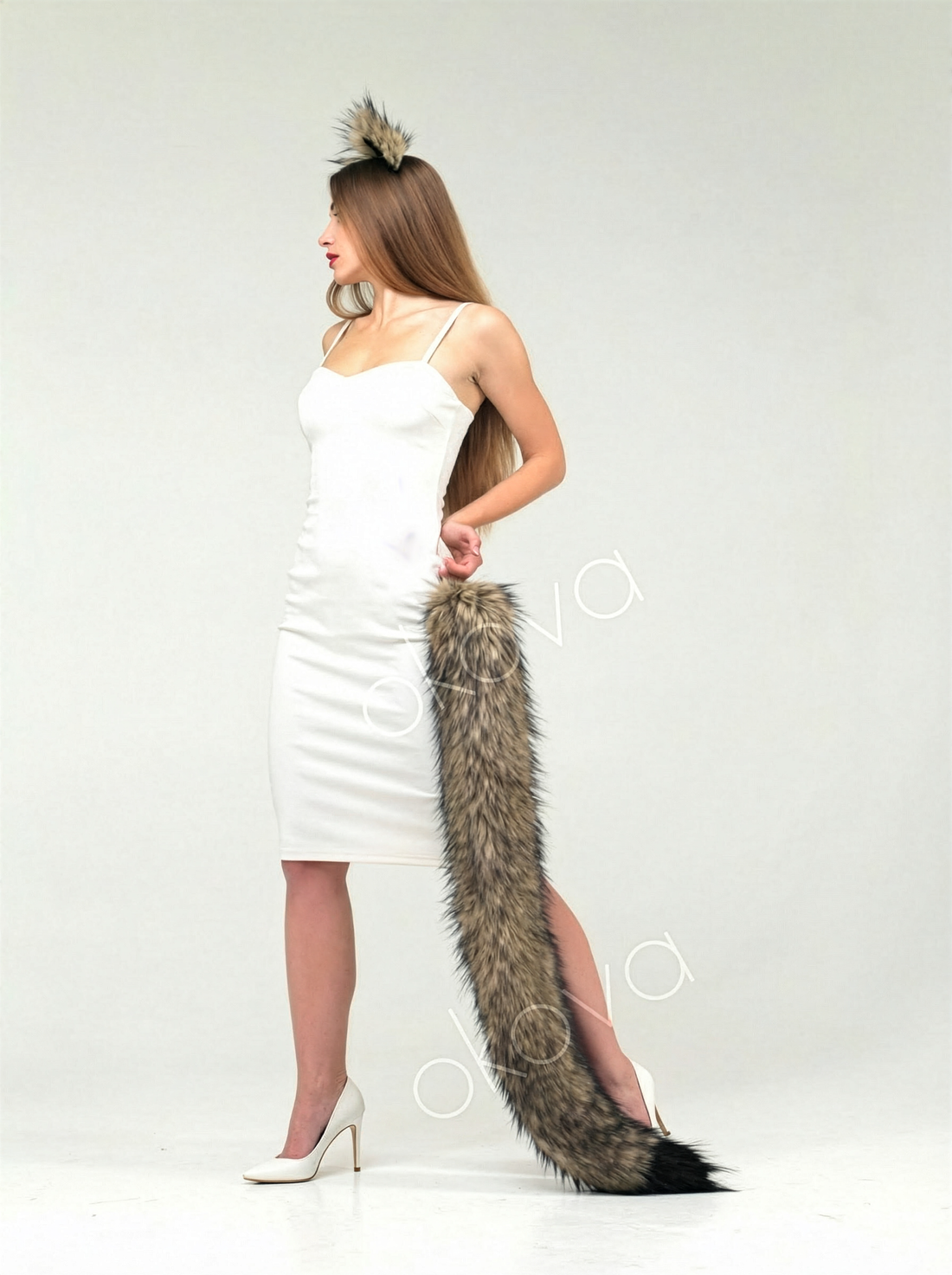 Wolf Tail Faux Fur for Cosplay 40"
