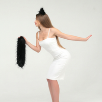 Black Cat Tail for Cosplay 19"