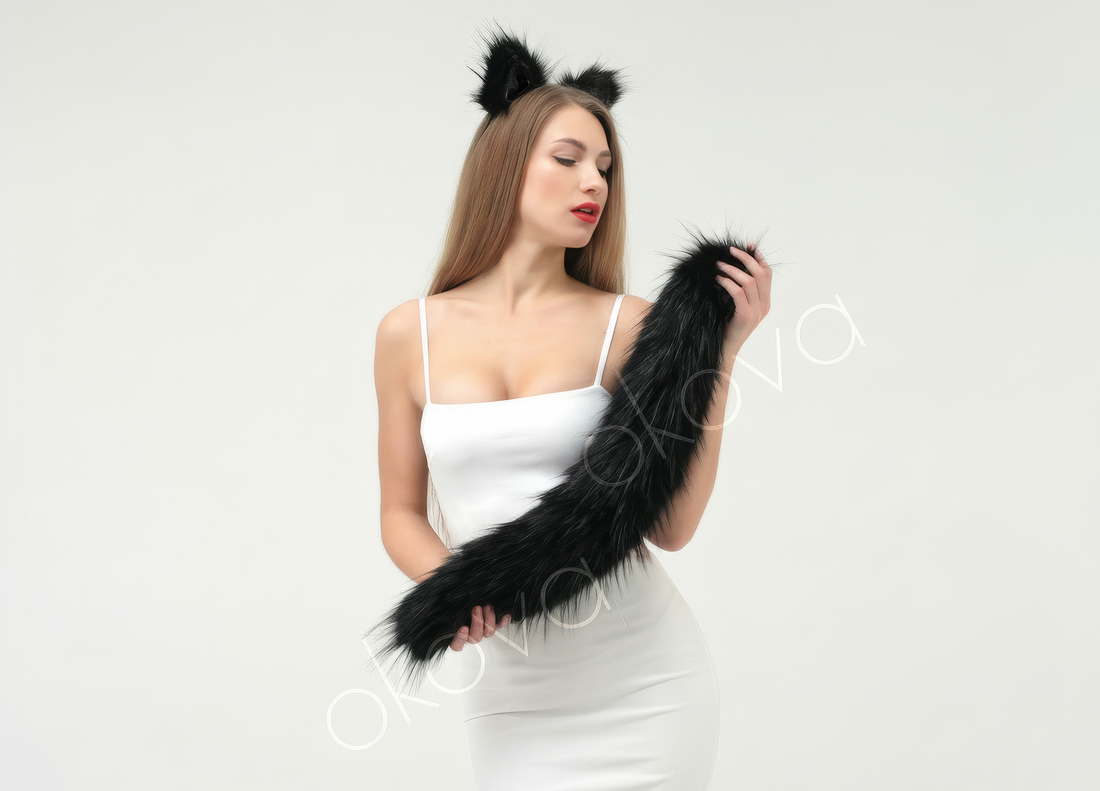 Cat tail for cosplay 27"