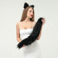 Cat tail for cosplay 27"