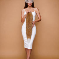 Fluffy fox tail butt plug