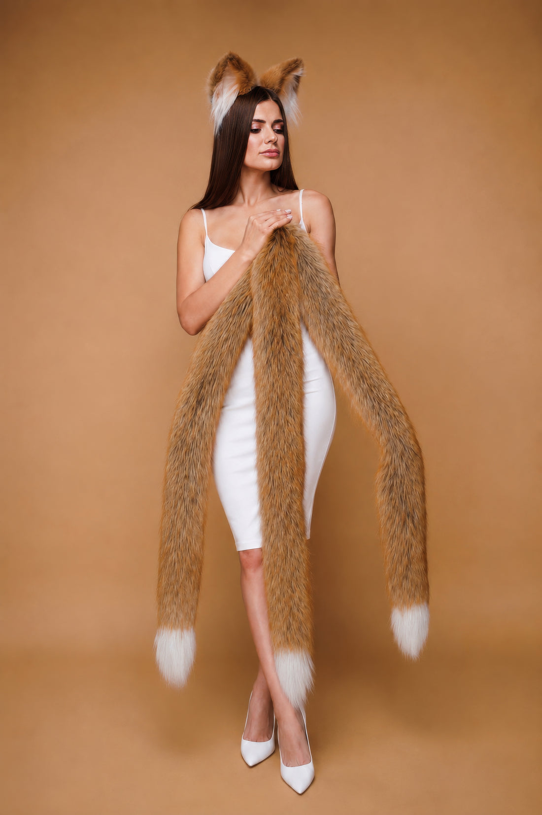 3 Tailed kitsune fox tail butt plug 40''