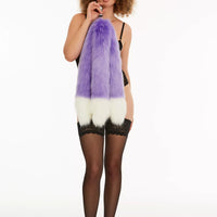 Kitsune Tail Butt Plugs lilac with white tip 25"