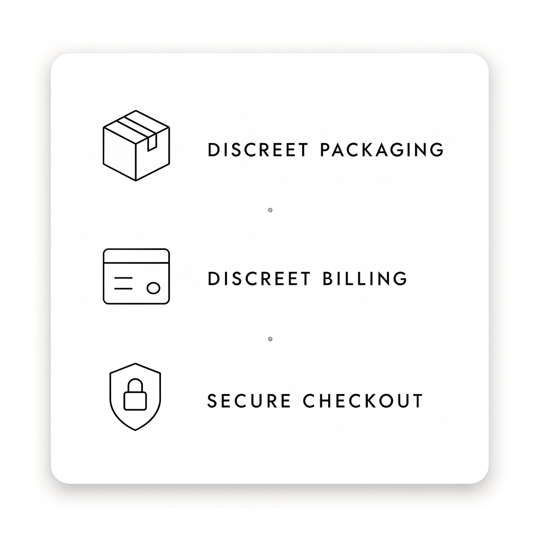Discreet packaging, discreet billing, secure checkout - OKOVA