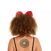 Cat ears deep red with white tip