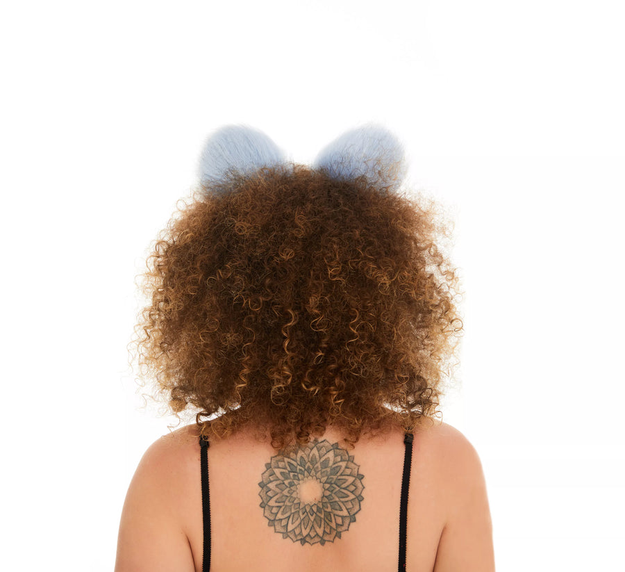  Cat ears light blue with purple tip