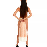 Kitsune Tail Butt Plugs peach with white tip 25"
