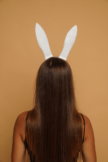 Bunny ears headband white - OKOVA