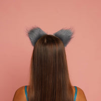Cat ears gray with white tip - OKOVA